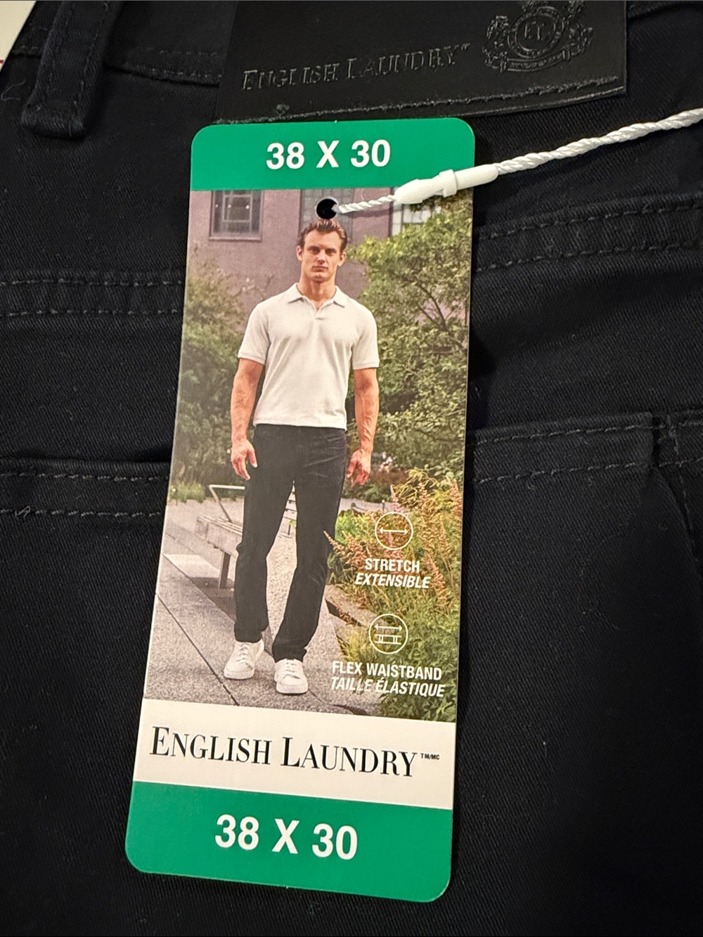 English Laundry Men's Black Chinos